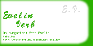 evelin verb business card